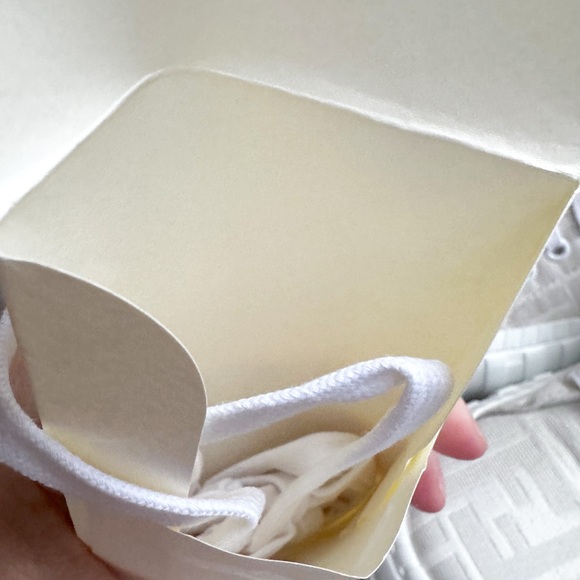 NWT FENDI FORCE FF LOW TOP LOGO CANVAS PLATFORM SNEAKERS WHITE 39.5 - Picture 10 of 10